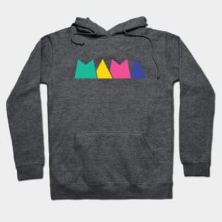 Mama MOD Abstract Block Letters Retro 80s Colors Gift for Mom Gift for Mama mini Hoodie